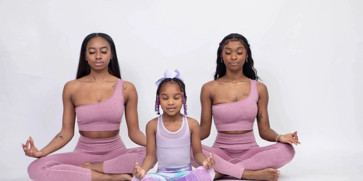 black girls doing yoga