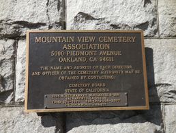 Mountain View Cemetery Association in Oakland, California, a historic Olmsted-designed cemetery loca