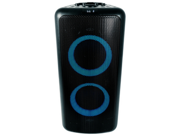 rockville battery power bluetooth karaoke effects sound system. Speakers that light up.