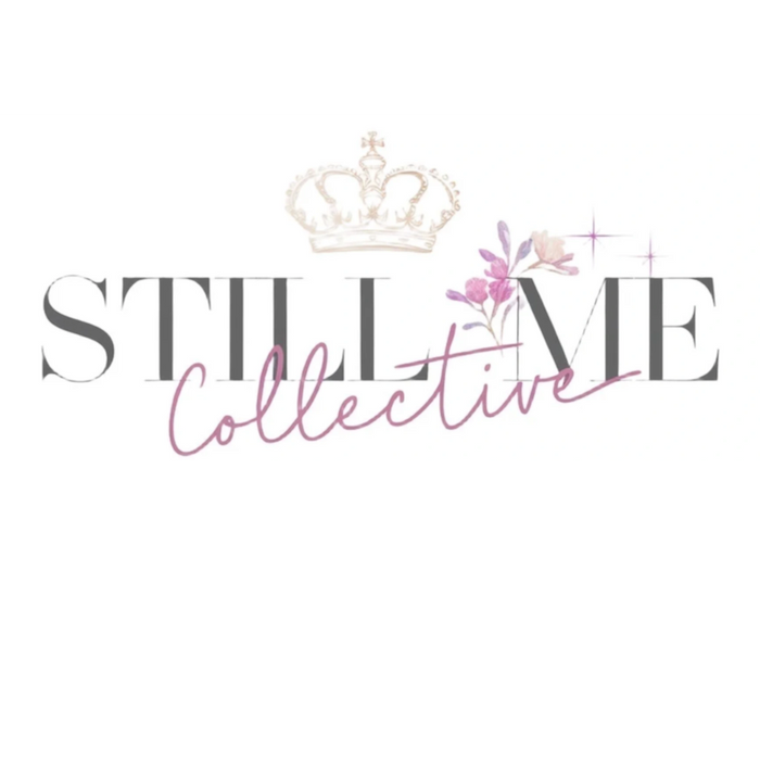 Logo with the words 'STILL ME Collective' adorned by a crown and floral design.