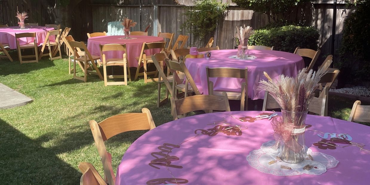 Baby shower and party setup