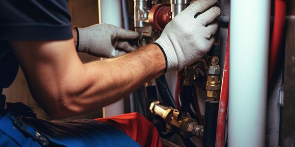 HVAC Tech working on an HVAC system