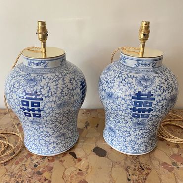 Chinese Happiness vase to lamp conversion 