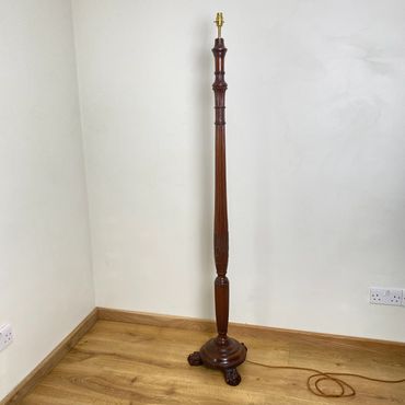 Edwardian Country House Mahogany Standard Lamp