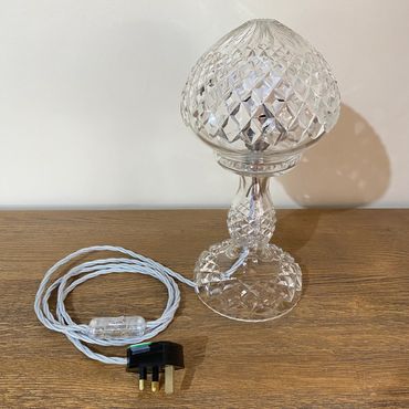 Medium Crystal Lamp - Full Lamp Rewire and safety test