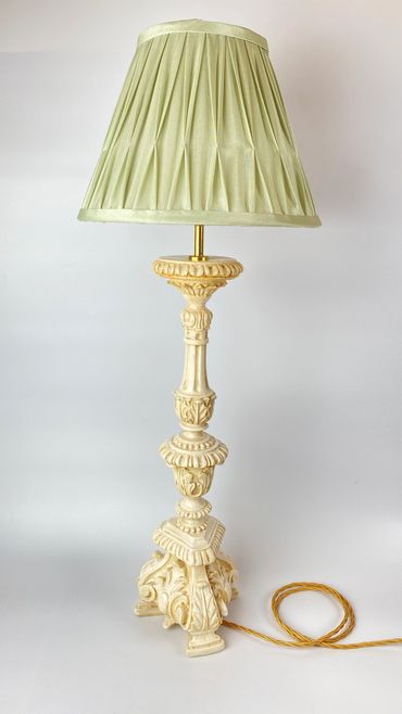 Mid Century European Alabaster Table Lamp