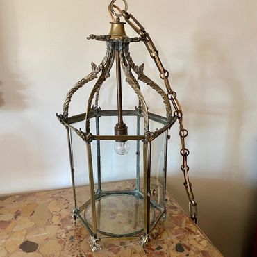 Rebuild, repair and rewire of 19th Century Hanging Brass Lantern