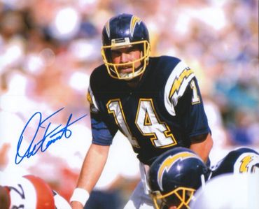 Dan Fouts Football Quarterback Autographed Hand-Signed Photograph San Diego Chargers 