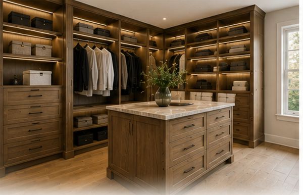 Custom cabinetry and storage solutions by CoreBuild