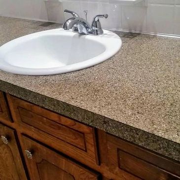 Refinished bathroom vanity