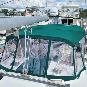 custom marine upholstery, marine upholstery Destin, custom Bimini tops, boat canvas covers, upholstery fort walton beach