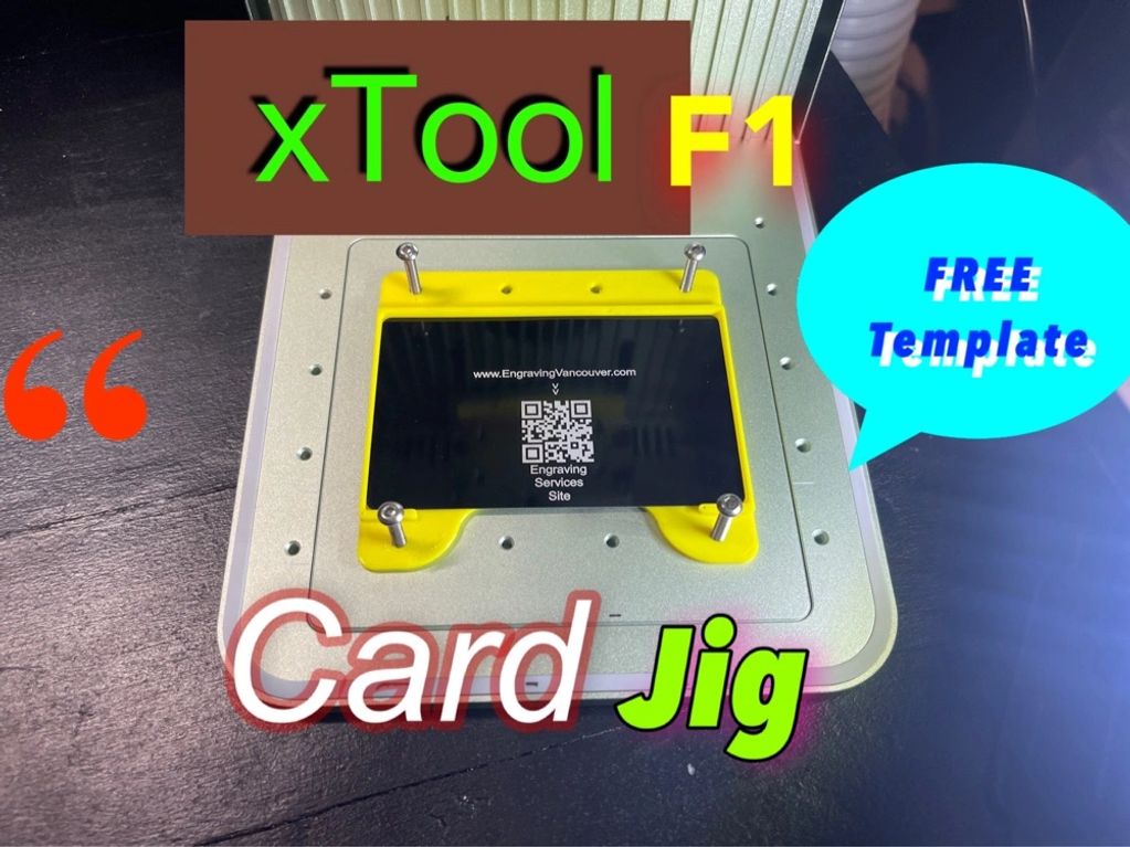 Xtool a F1 business card jig.  Comes with Free Template!
XTool F1 Laser Parts and Repair