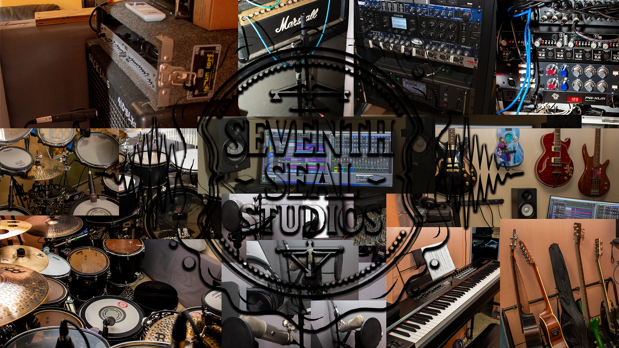 Recording studio interior for Seventh Seal Studios