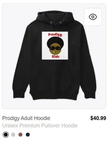 Description
Stay fresh and warm in a premium hoodie from Prodigy Kids. Exclusively for those whose s