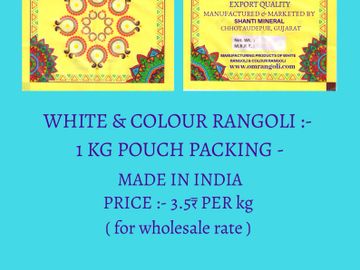 Buy Om Bhakti Rangoli Powder White 500 Gm Pouch Online At Best Price of Rs  25 - bigbasket