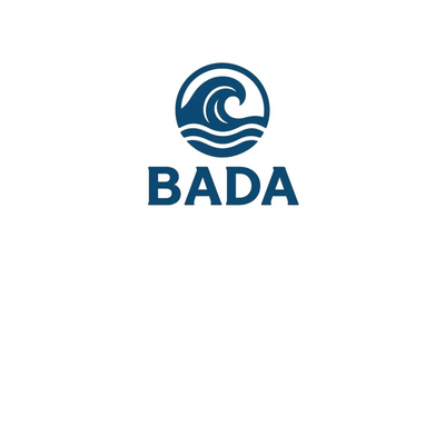 Blue wave icon above the word BADA in bold letters. Korean Seaweed Product