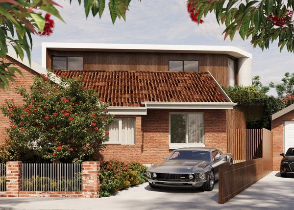 Port Melbourne heritage home and contemporary addition. 3D visualisation: LOE Design Studio.