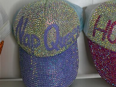 Beautifully customized rhinestone hat that says “Nap Queen”