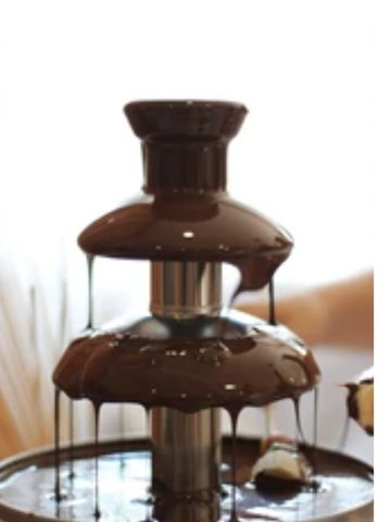 Chocolate fountain to add that extra pizzazz to your party! Available for all occasions, try it out.