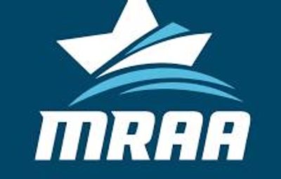 Logo of MRAA with a boat and stars.