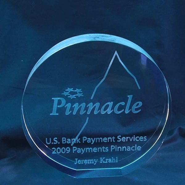 Large Crystal Circle - Crystal Corporate Award