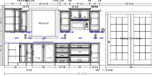 Detailed Elevation view with measurements