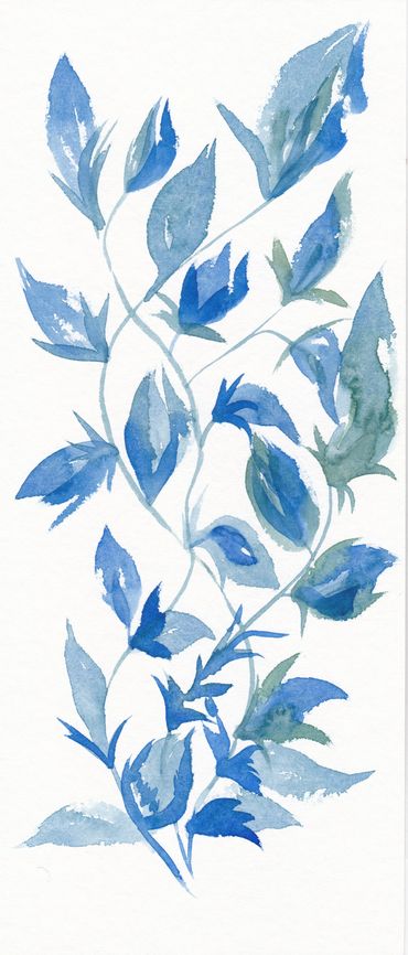 Title:  Blue Leaf Vines

