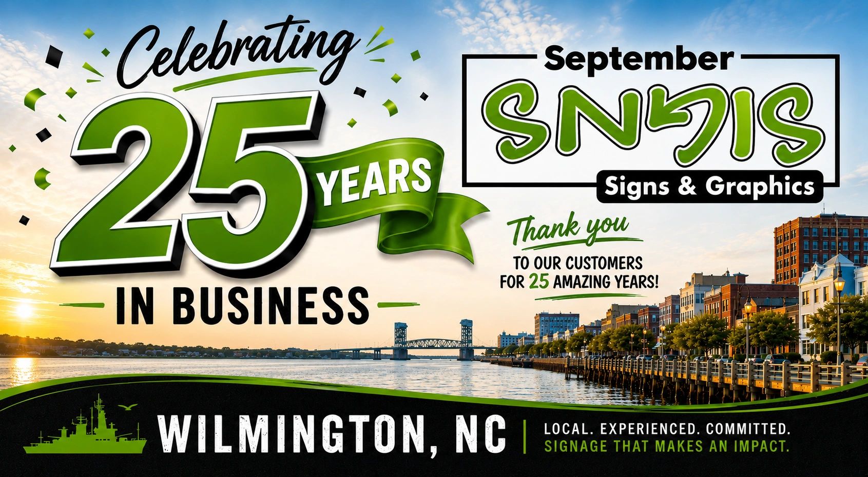 September Signs has been in business in Wilmington, NC for over 25 Years.