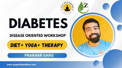 Workshop on diabetes management through diet, yoga, and therapy by Prakhar Garg.