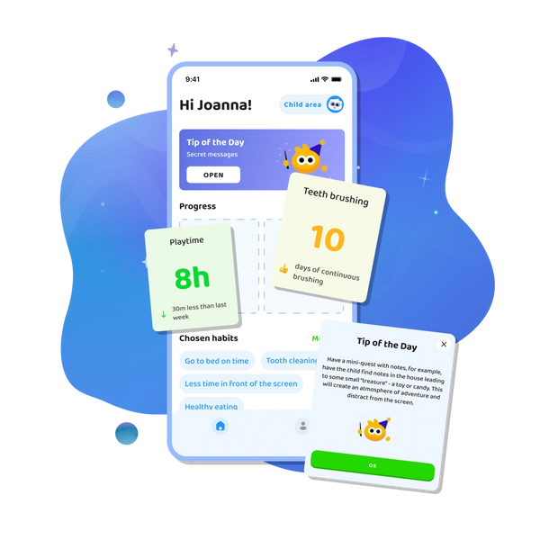 Mobile App for parents with dashboard to track child's development progress 