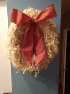 This  handmade wreath is made from all natural fiber. 