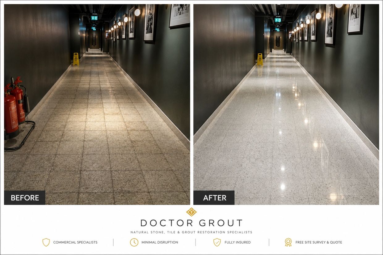 Commercial stone restoration specialists in London. Professional terrazzo, marble and natural stone 