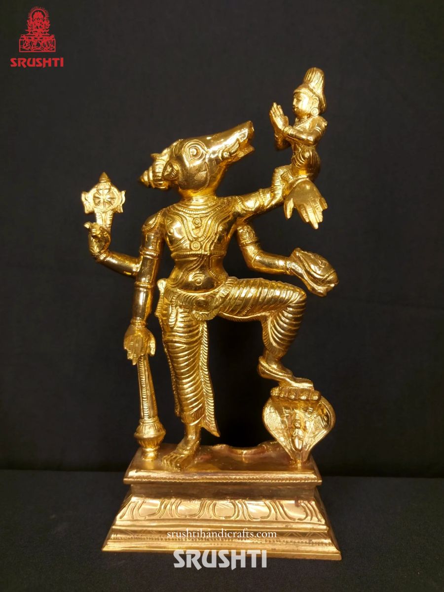 Varahaar Bronze Bhu Varahar| 8 Inches | Bronze Statue