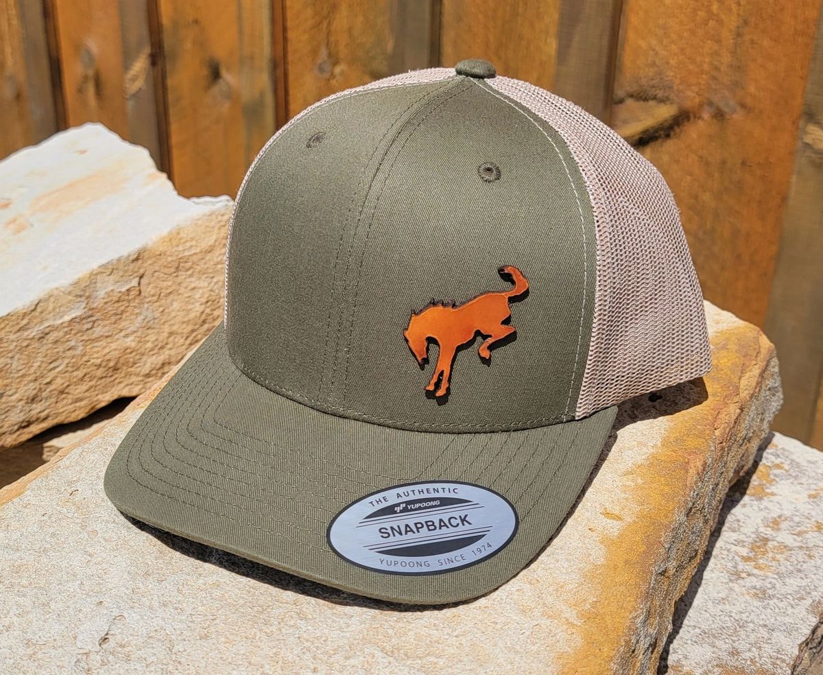 Macon Bacon Leather Patch Trucker Hat