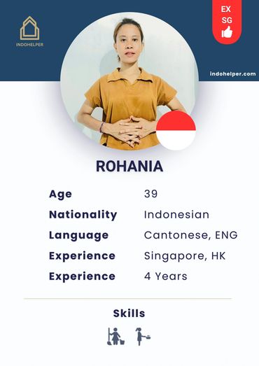 Experienced Indonesian Maid (Domestic Worker) ready to work in Singapore and Hongkong. 