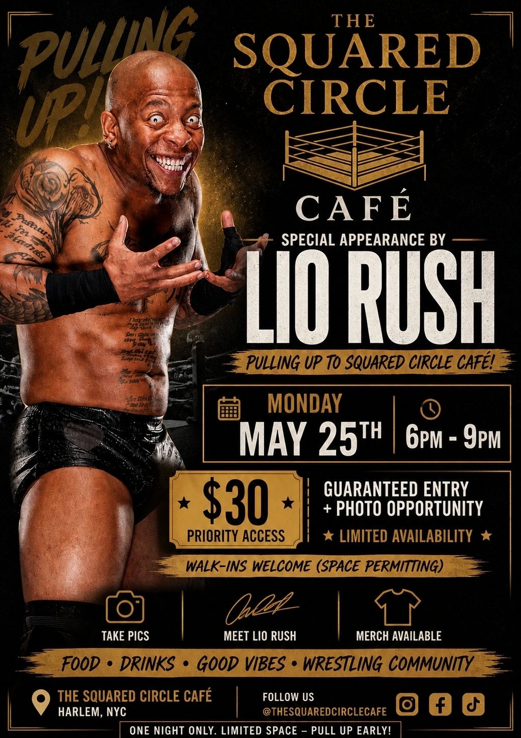 Lio Rush At The Squared Circle Cafe