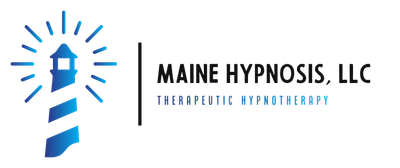 Logo of Maine Hypnosis, LLC with a lighthouse icon.