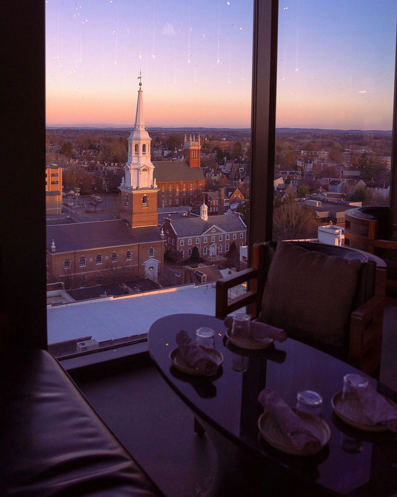 The Exchange Lancaster is a must-visit rooftop bar in Downtown Lancaster, offering breathtaking skyline views, craft cocktails, and an inviting atmosphere perfect for sunset drinks or a cozy evening out.