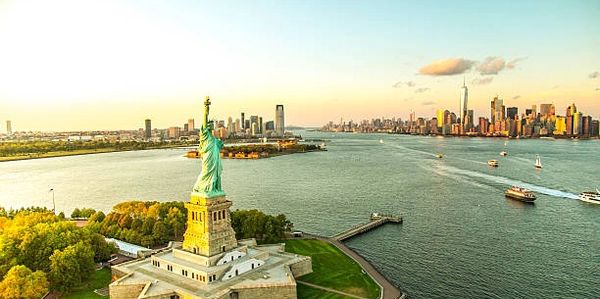 Beautiful view of the Statue of Liberty
