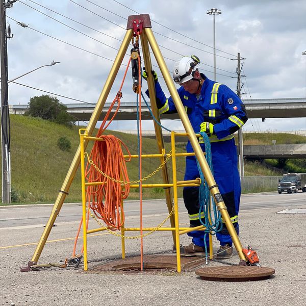 Confined space entry with a tripod, rope rescue systems and nonentry attendant-rescuer
