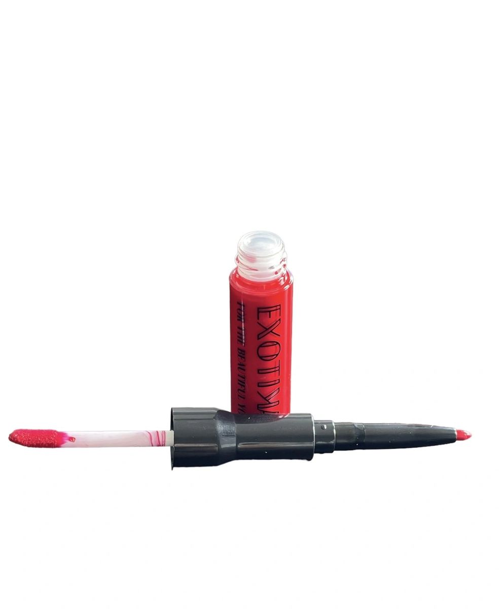 Exotika Beauty Red Lipstick Lipliner Duo Scarlet