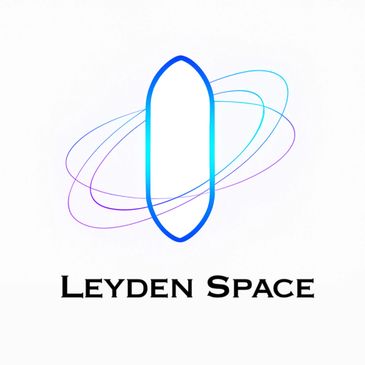 Leyden Space logo with futuristic blue and purple orbit design.