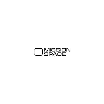 Minimalist black and white logo reading 'Mission Space'.