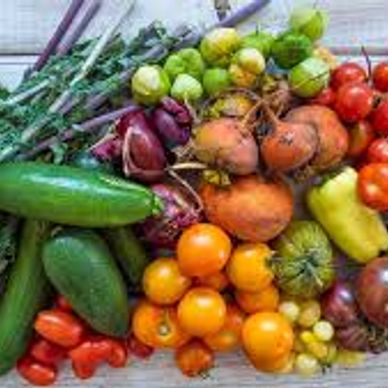 A colorful assortment of fresh vegetables and fruits.