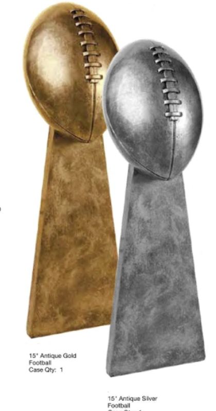 Gold Lombardi Replica Super Bowl Fantasy Football Trophy With 