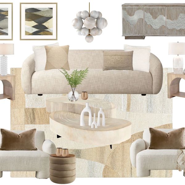 Curated concept/mood board with links to sourced products.