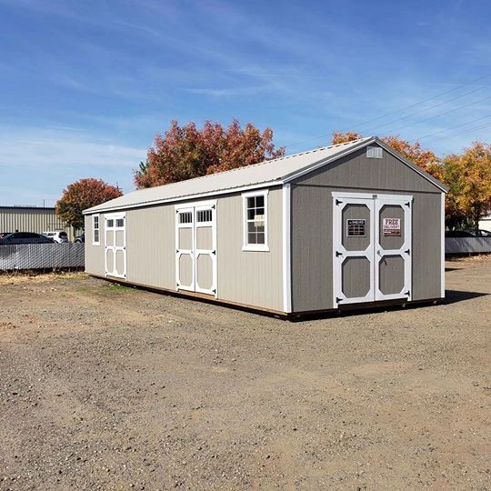 14x40 Utility Shed With 8 Ft Highwall 2 2x3 Windows 2 3x3 Windows Additional 2 Double