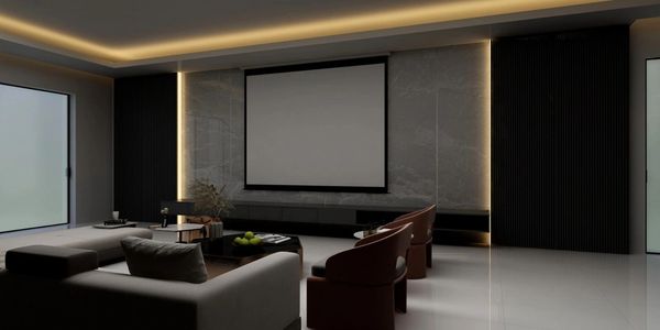 Modern living room with sleek furniture and ambient lighting by MK Reno