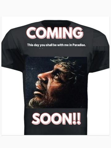 T-shirt with religious theme and message.
