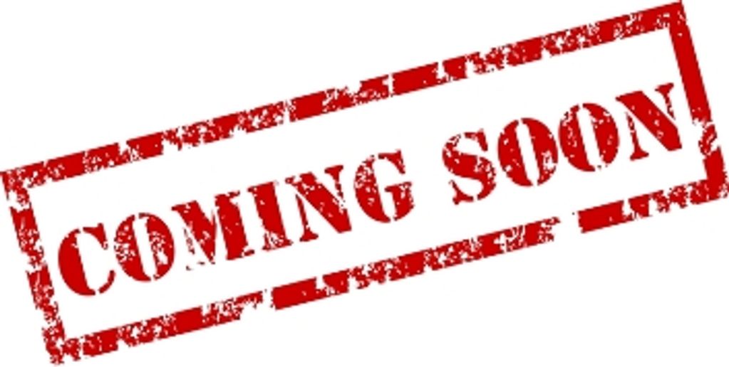 Red stamped text saying 'COMING SOON' on white background.